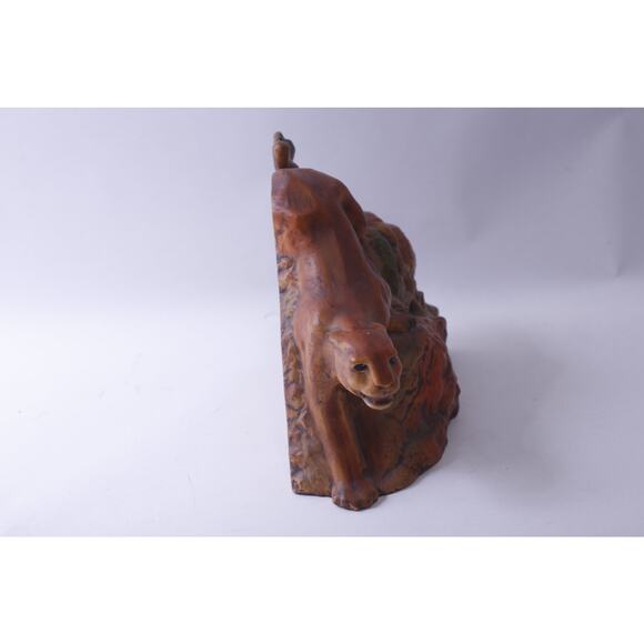 Panther Crawling in the Mountains, Book End, 1970s, Wild Animal, Library - Picture 2 of 4